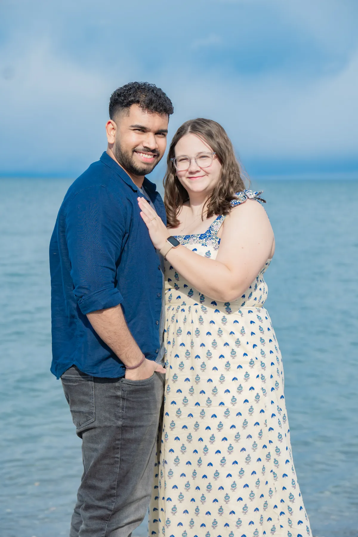 Newly engaged couple portraits after proposal session Ontario