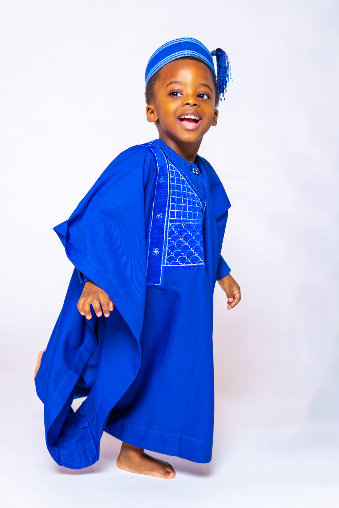 Traditional Agbada photoshoot for a 3rd birthday milestone in Kitchener