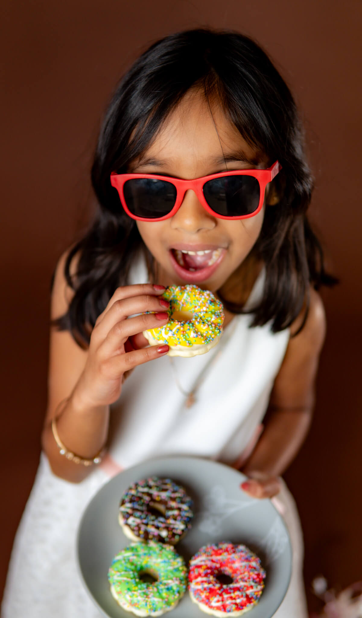 Kid birthday photo with minimalist styling and studio lighting in Kitchener Waterloo