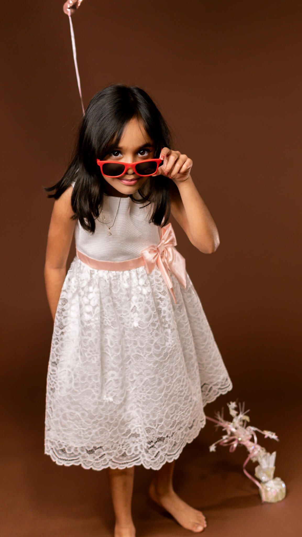 7-year-old girl's birthday photography session at a professional studio in Kitchener